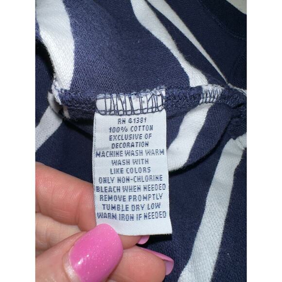 Polo Ralph Lauren Short Sleeve Shirt Navy White Stripe 2XB Classic Pony Logo - Picture 5 of 10